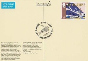 1950 Balloon Parachute Flight Letter First Day Cover Balloon FDC Postcard MINT