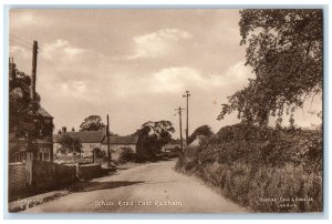 c1910 School Road East Rudham Norfolk England Antique Tuck Art Postcard