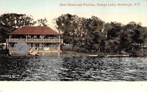 Boat House & Pavilion Newburgh, New York Postcard