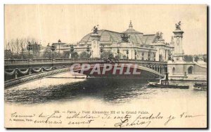 Old Postcard Paris Pont Alexandre III and the Grand Palace