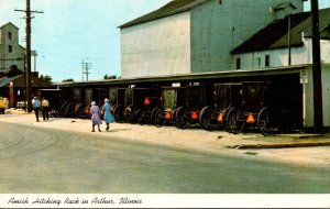 Illinis Greetings From Amish Country Amish Hiotching Rack In Arthur