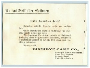 1893 World's Fair Buckeye Cart Co. (7 Piece) Catalogue German Fair Edition 7J