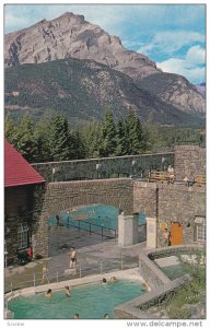 Government owned Cave and Basin swimmingpool, BANFF, Alberta, CANADA,  40-60s