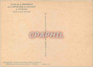 Postcard Modern Cotonou Palace of the Presidency of the Republic of Dahomey D...