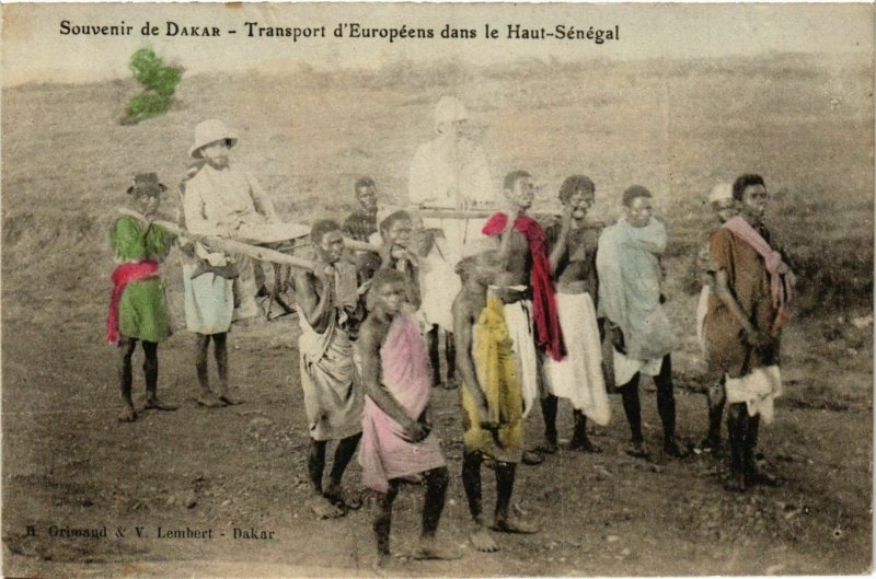 CPA AK Dakar - Transport d'Européens dans le Haut-Sénégal SENEGAL (778365)