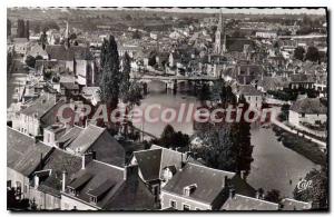 Old Postcard Argenton Sur Creuse Vue Generale On City And The Bridge