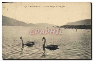 Old Postcard Aix les Bains Lake Bourget Les Cygnes