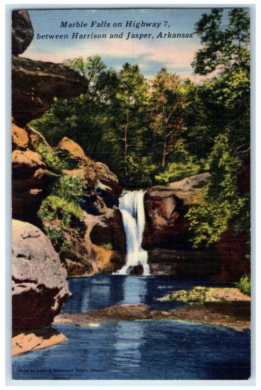 1954 Marble Falls Highway River Lake Harrison Jasper Arkansas Vintage Postcard