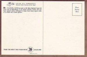 Mount Baker postcard showing snow