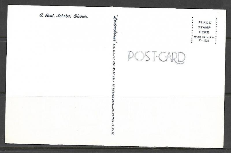 Massachusetts - A Real Lobster Dinner - [MA-286]