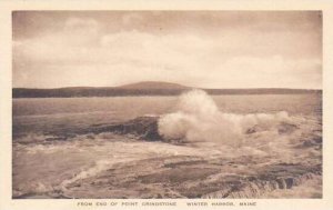 Maine Winter Harbor From End Of Point Grindstone Albertype