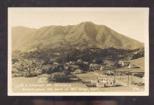 RPPC MILL VALLEY CALIFORNIA BIRDSEYE VIEW DOWNTOWN VINTAGE REAL PHOTO POSTCARD