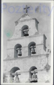 SAN DIEGO MISSION RPPC THE BELLS ( ) SAN DIEGO CALIFORNIA