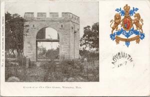 Gateway to Old Fort Garry Winnipeg MB Manitoba Seal MacFarlane 1906 Postcard E56