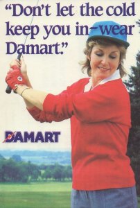 Damart Womens Golf Golfer Sports Gloves Advertising Postcard