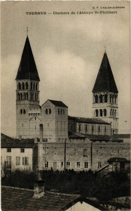 CPA Tournus Clochers de l'Abbaye St.Philibert FRANCE (954826)