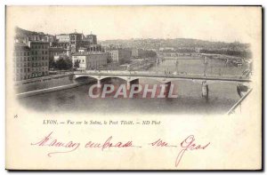 Old Postcard Lyon Overlooking the Saone Bridge Tilsit