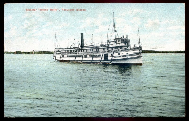 dc1194 - Steamer ISLAND BELLE 1912 Thousand Islands Ontario by Otis