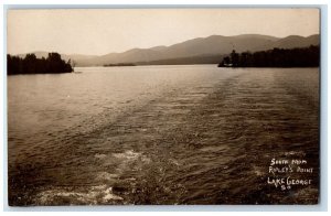 South From Ripley's Point Lake George Warren County NY RPPC Photo Postcard