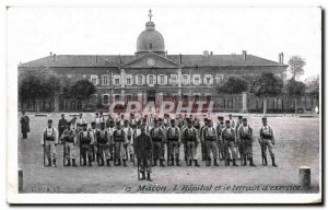 Old Postcard War of 1914 Army Macon The hospital and the field of exercise