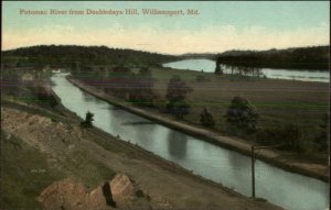 Williamsport MD Potomac River From Doubledays Hill c1910 Postcard