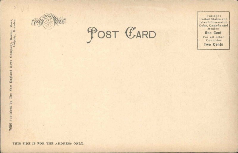 Cambridge Massachusetts MA Harvard Square Trolley Streetcar c1910 Postcard 