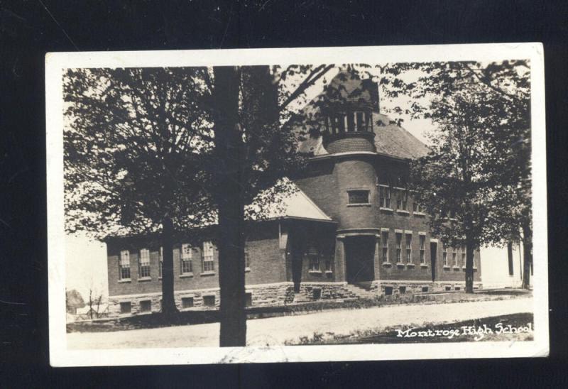 RPPC MONTROSE PENNSYLVANIA PA. MONTROSE HIGH SCHOOL REAL 