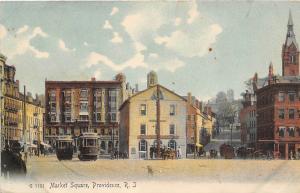 Market Square Providence Rhode Island 1907c postcard