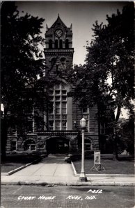 Real Photo Postcard Courthouse in Knox, Indiana