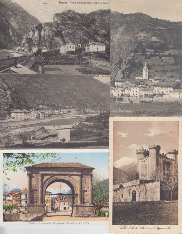 AOSTA VALLEY ITALY ITALIA 75 Vintage Postcards Mostly pre-1940. (L3907)