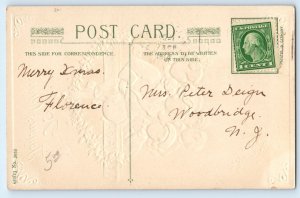 c1910s Christmas Children Choir Angels Playing Lyre Berries John Winsch Postcard