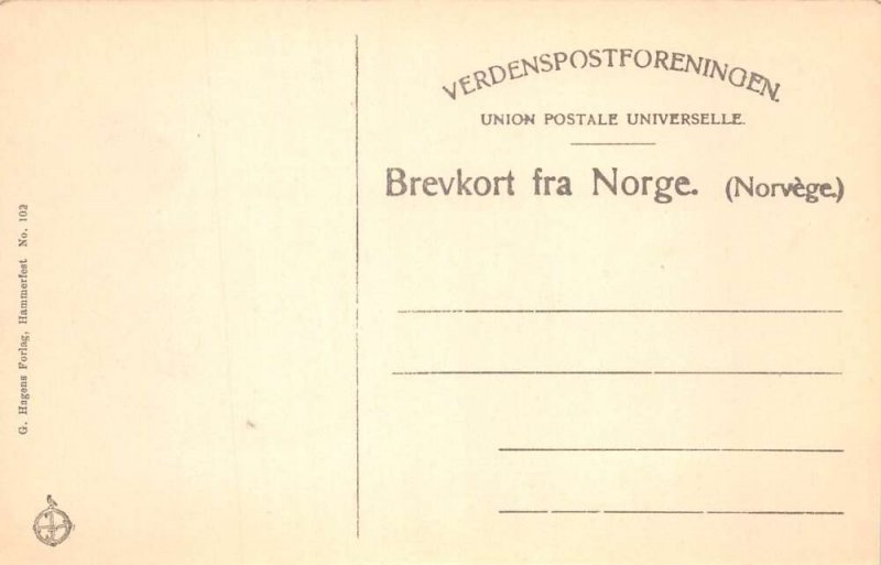 Norway Fishermen preparing Fish Vintage Postcard AA90796