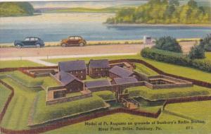 Pennsylvania Sunbury Model Of Ft Augusta On Grounds Of Sunbury's Radio Statio...