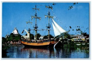 c1960 Columbia Frontierland Sail Boat Disneyland Anaheim California CA Postcard