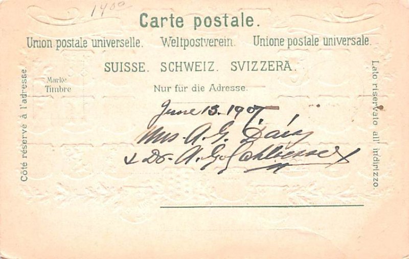 Luzer, Uri, Zurich Switzerland Writing on back 