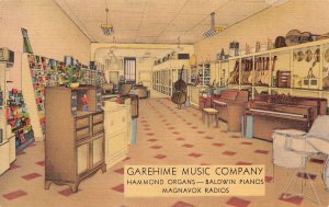 Las Vegas  Nevada Garehime Music Company, Color Linen Vintage Postcard U7321
