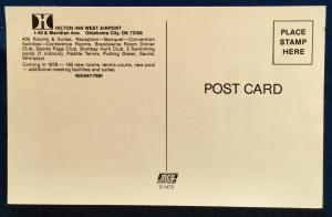 Postcard Unused Hilton Inn West Airport Hotel Oklahoma City OK LB
