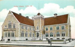 Vintage Postcard; Public Library, Joliet IL Will County, Wheelock