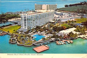 Brittania Beach Hotel Paradise Island Nassau in the Bahamas Postal used unknown 