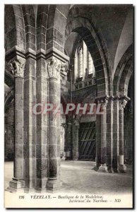 Postcard Old Vezelay Basilica Madeleine Interior Narthex