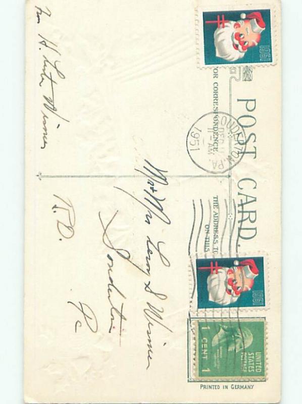 Divided-Back CHRISTMAS SCENE Great Postcard W8954