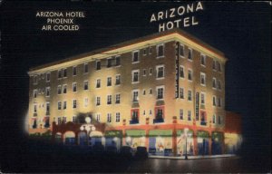 Phoenix AZ Arizona Hotel Linen Postcard Military Mail to Nashua NH