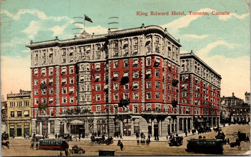 King Edward Hotel Toronto Canada Antique Postcard DB Valentine PM Niagara Falls  