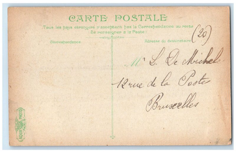 1906 Gemeaux (Cote-d'Or) The Castle France Garden View Antique Postcard