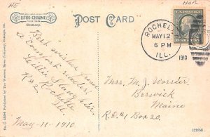 Bain's Opera House Rochelle, IL USA Postcard