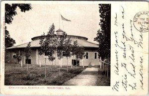 Postcard ARENA SCENE Rockford Illinois IL AL3743