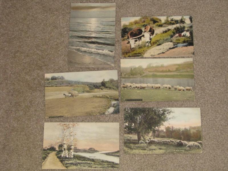 Set of 6 different cards to his Lover, dated 1907