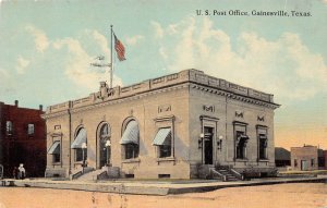 Gainesville Texas U.S. Post Office, Color Lithograph Vintage Postcard U7357