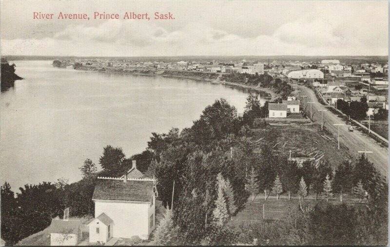 Prince Albert Saskatchewan River Avenue Unused John Merritt Postcard E91