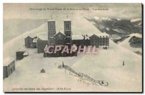 Postcard Old Pilgrimage of Our Lady of La Salette in winter general view